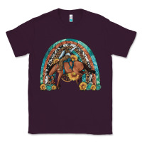 Plum bucking bronco rodeo rainbow Classic Tee - Artiststas