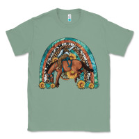 Sage bucking bronco rodeo rainbow Classic Tee - Artiststas