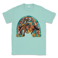 Seafoam bucking bronco rodeo rainbow Classic Tee - Artiststas