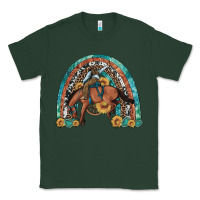 Sports Green bucking bronco rodeo rainbow Classic Tee - Artiststas