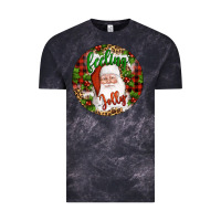 Cloud Black Christmas feeling jolly santa Vintage Tee - Artiststas