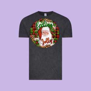 Christmas Feeling Jolly Santa Vintage Tee Designed By Artiststas