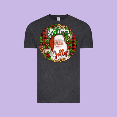 Christmas Feeling Jolly Santa Vintage Tee Designed By Artiststas