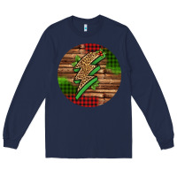 Navy leopard lightning bolt Christmas Long Sleeve Tee - Jasminsmagicworld