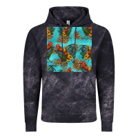 Cloud Black rooster and sunflowers seamless pattern Vintage Hoodie - HRA Design Shop