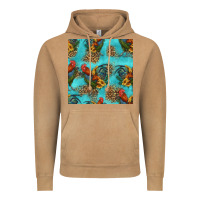 Vintage Camel rooster and sunflowers seamless pattern Vintage Hoodie - HRA Design Shop