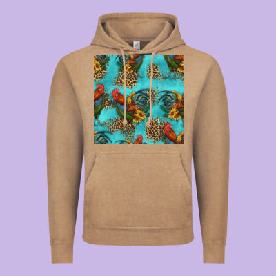 Rooster And Sunflowers Seamless Pattern Vintage Hoodie Designed By Hra Design Shop