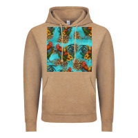 Vintage Coffee rooster and sunflowers seamless pattern Vintage Hoodie - HRA Design Shop
