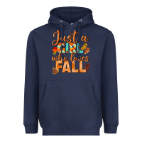 Navy just a girl who loves fall Heavyweight Hoodie - BundleAndBundleShop