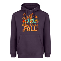 Plum just a girl who loves fall Heavyweight Hoodie - BundleAndBundleShop