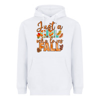White just a girl who loves fall Heavyweight Hoodie - BundleAndBundleShop