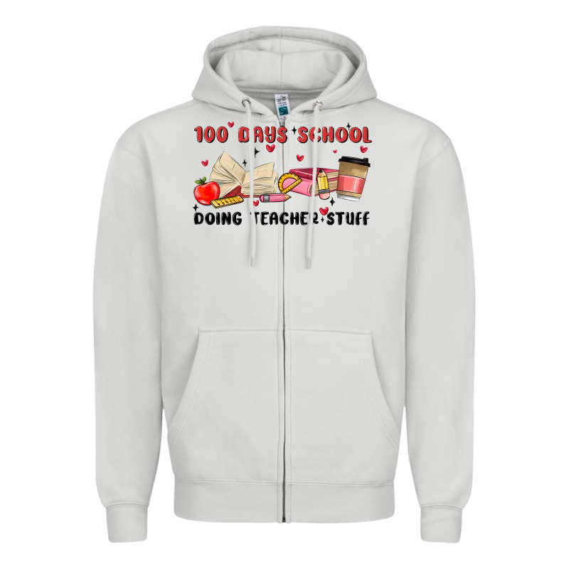 100 Days School Zipper Hoodie by MaliasSmallBusiness | Teevron