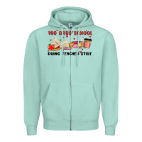 Seafoam 100 days school Zipper Hoodie - MaliasSmallBusiness
