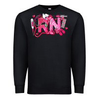 Black rn breast cancer registered nurse Premium Sweatshirt - LillyAllenDesigns