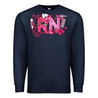 Navy rn breast cancer registered nurse Premium Sweatshirt - LillyAllenDesigns