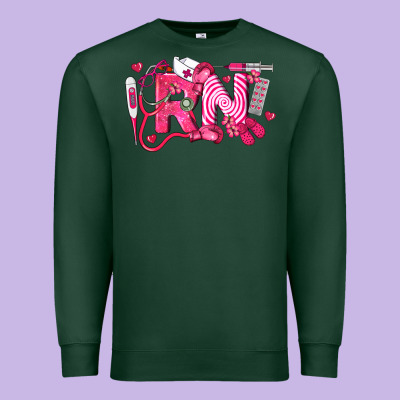 Rn Breast Cancer Registered Nurse Premium Sweatshirt Designed By Lillyallendesigns