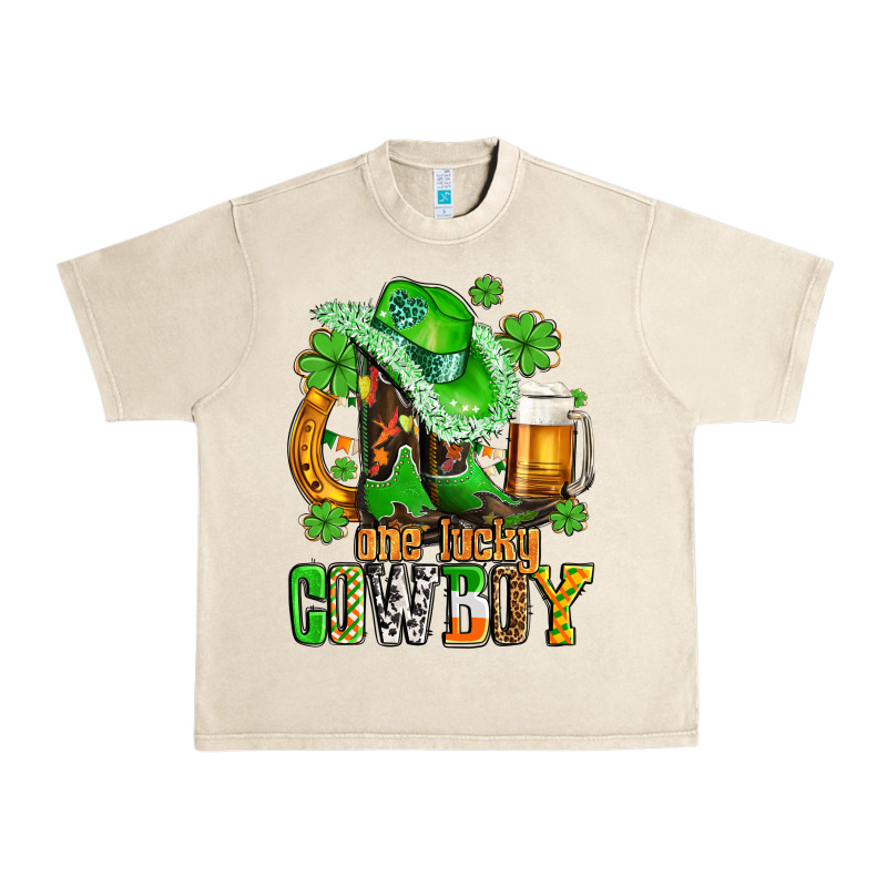 One Lucky  Cowboy With Hat And Boots Urban Heavy Tee by AdoDesignShop | Teevron
