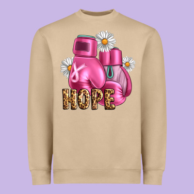 Breast Cancer Boxing Gloves Heavyweight Sweatshirt Designed By Artiststas