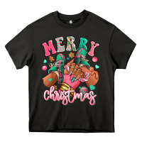 Asphalt pink merry christmas black girl sneakers Heavy Core Tee - RanaPortraitStore