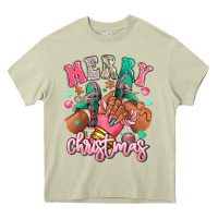 Mossy pink merry christmas black girl sneakers Heavy Core Tee - RanaPortraitStore