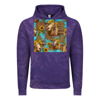 Cloud Purple goat sunflowers seamless pattern Vintage Hoodie - HRA Design Shop