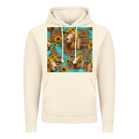 Vintage Artic goat sunflowers seamless pattern Vintage Hoodie - HRA Design Shop