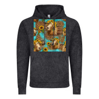 Vintage Black goat sunflowers seamless pattern Vintage Hoodie - HRA Design Shop