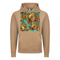 Vintage Coffee goat sunflowers seamless pattern Vintage Hoodie - HRA Design Shop