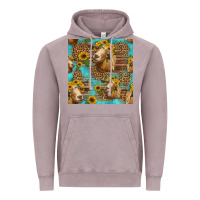 Vintage Zinc goat sunflowers seamless pattern Vintage Hoodie - HRA Design Shop