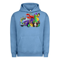Pigment Pebble Blue mardi gras gnome on the truck Urban Hoodie - CowGirlArtShop