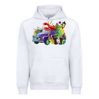 White mardi gras gnome on the truck Urban Hoodie - CowGirlArtShop