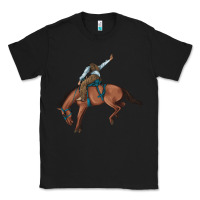 Black bucking bronco cowboy rodeo Classic Tee - Artiststas
