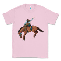 Bubblegum Pink bucking bronco cowboy rodeo Classic Tee - Artiststas