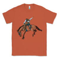 Copper bucking bronco cowboy rodeo Classic Tee - Artiststas