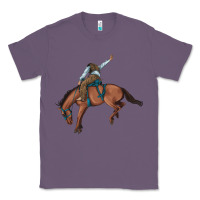 Lavender bucking bronco cowboy rodeo Classic Tee - Artiststas