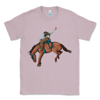 Lilac bucking bronco cowboy rodeo Classic Tee - Artiststas