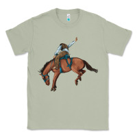 Matcha bucking bronco cowboy rodeo Classic Tee - Artiststas