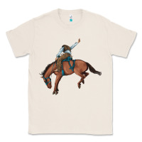 Natural bucking bronco cowboy rodeo Classic Tee - Artiststas