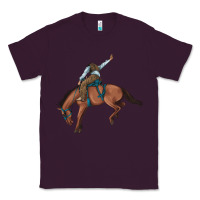 Plum bucking bronco cowboy rodeo Classic Tee - Artiststas
