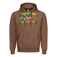 Chestnut you're my lucky charm Zipper Hoodie - MaliasSmallBusiness