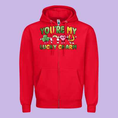 You're My Lucky Charm Zipper Hoodie Designed By Maliassmallbusiness