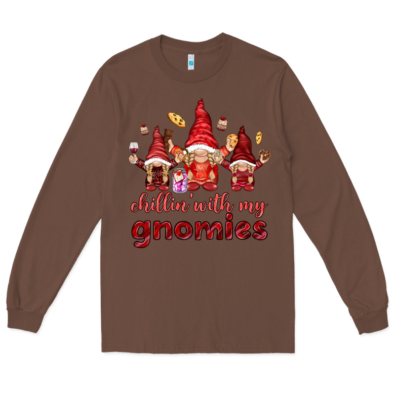 Chilling With My Gnomies Long Sleeve Tee by NancyCooperArtShop | Teevron