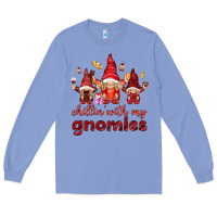 Colony Blue chilling with my gnomies Long Sleeve Tee - NancyCooperArtShop