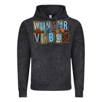 Vintage Black winter vibes Vintage Hoodie - FaDigitalArtStudio
