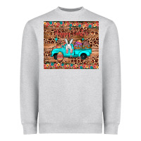 Heather Grey happy easter truck Heavyweight Sweatshirt - JahusDesignShop