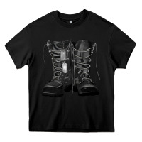 Black soldier boots Heavy Core Tee - RanaPortraitStore