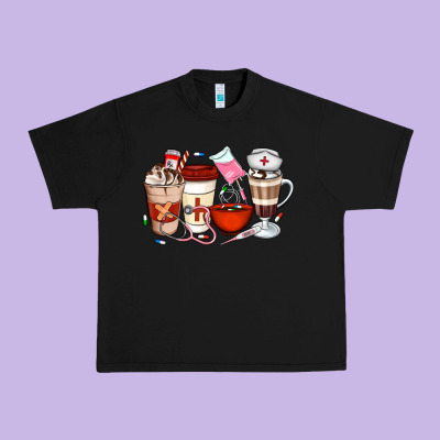 Nurse Coffee Cups Urban Heavy Tee Designed By Artiststas