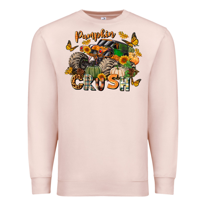 Pumpkin Crush Truck Premium Sweatshirt by LillyAllenDesigns | Teevron