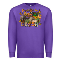 Purple pumpkin crush truck Premium Sweatshirt - LillyAllenDesigns