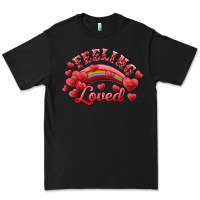 Black Feeling Loved Valentine's Day Premium Tee - RanaPortraitStore